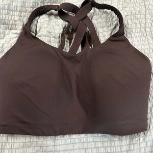 Lululemon Athletica black Cross-Back Sports Bra